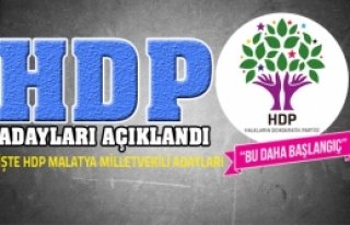 HDP’nin Malatya Milletvekili Adayları